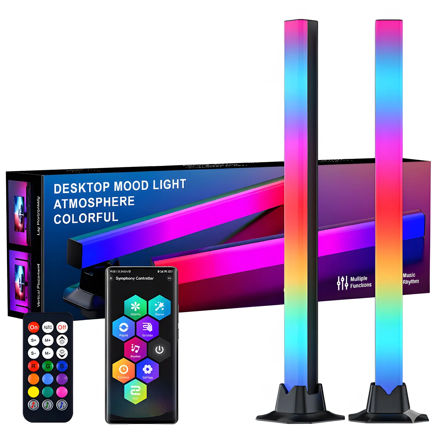 270° RGB LED Light Bars, Mood Lighting with Music Sync – Immersive Gaming Lights for PC, TV, Decoration, Sound Responsive thumbnail 1