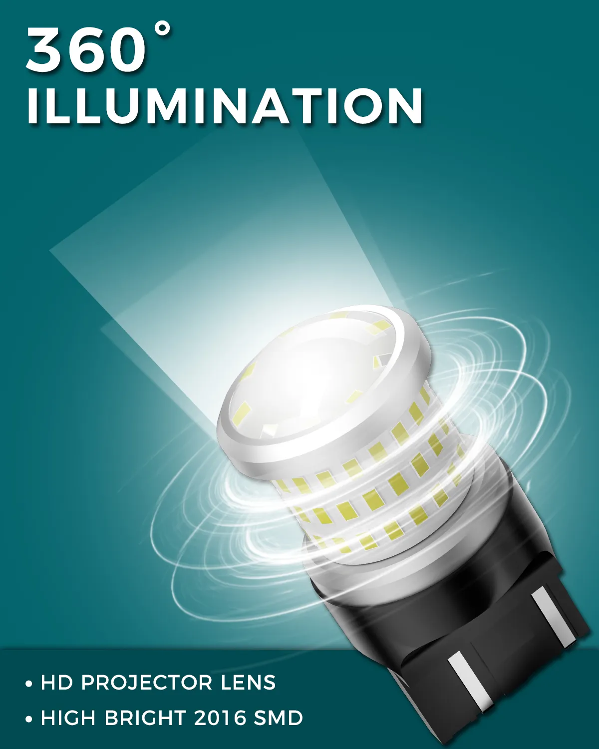 1156 1157 7440 7443 LED Light Bulbs 1200LM DC 10-60V for Car DRL Brake Turn Signal Lights (Pack of 2) thumbnail 3