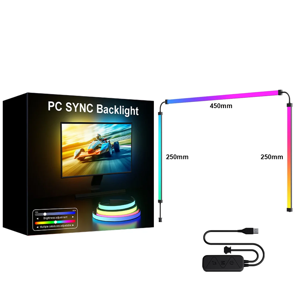 Immersive PC Monitor Sync Backlight, RGBIC Screen Sync LED Strip for Gaming, Movies, and Music, Software Controlled and Compatible with Windows & Mac OS thumbnail 1