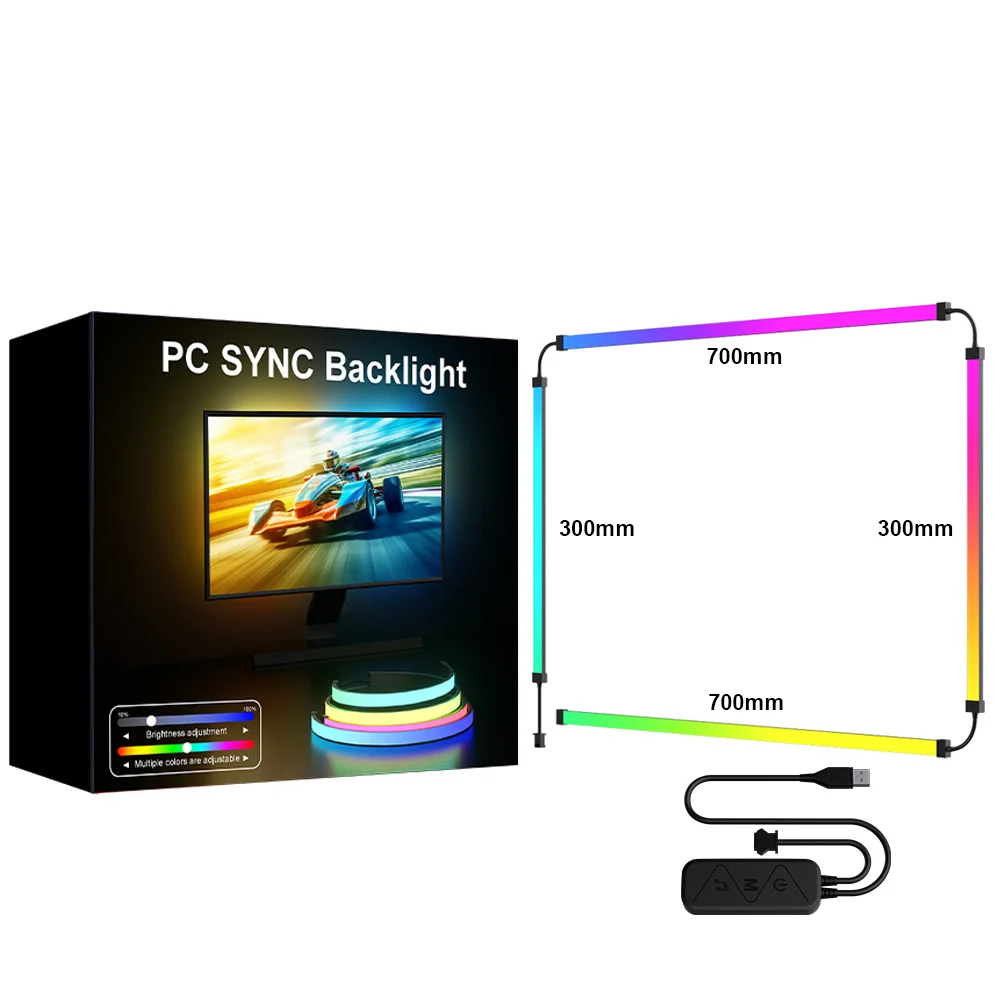 Immersive PC Monitor Sync Backlight, RGBIC Screen Sync LED Strip for Gaming, Movies, and Music, Software Controlled and Compatible with Windows & Mac OS thumbnail 8