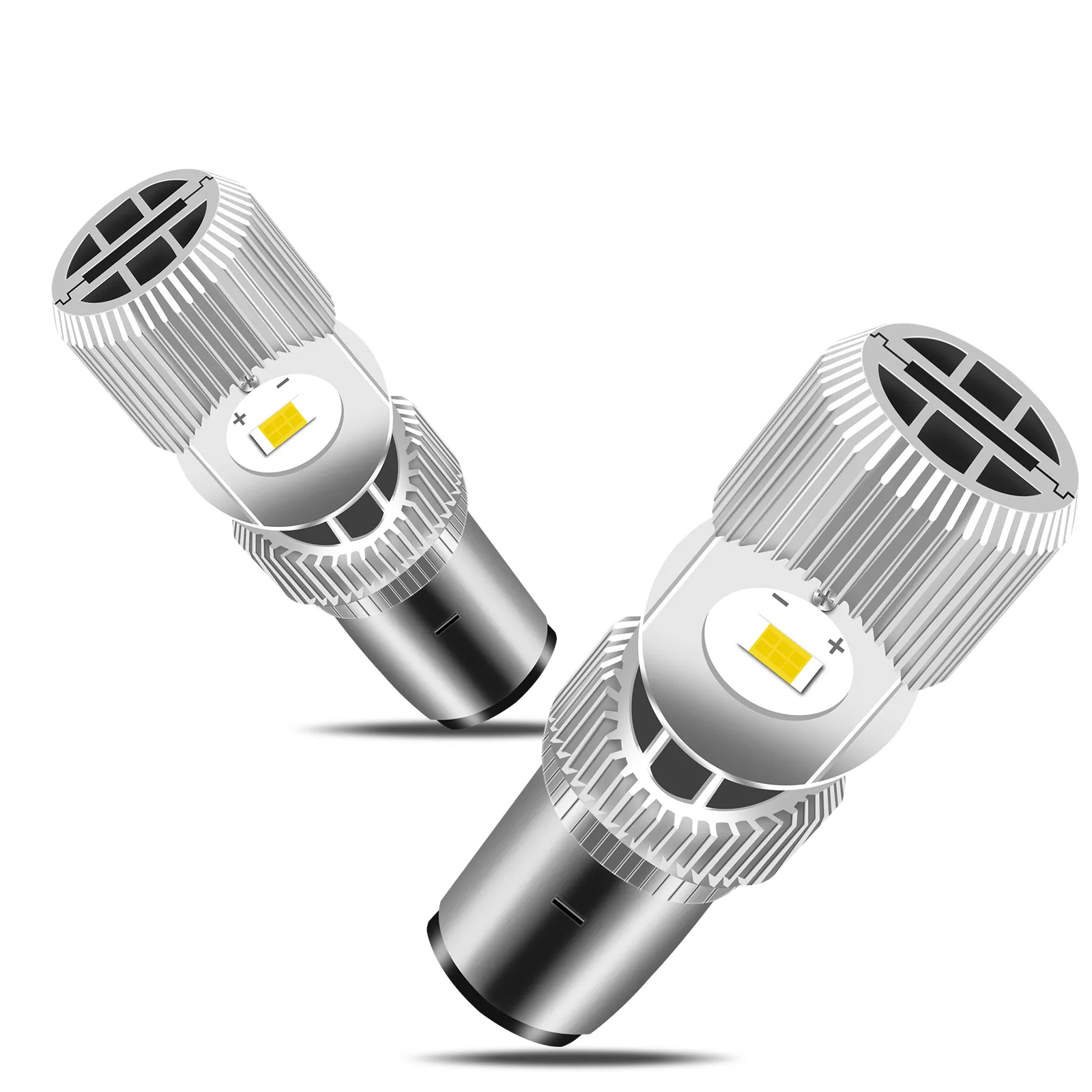 BA20D HS1 Motorcycle Headlight Bulbs High/Low Beam 7035 2SMD 12W 1200LM DC 9-80V Pack of 2 thumbnail 1