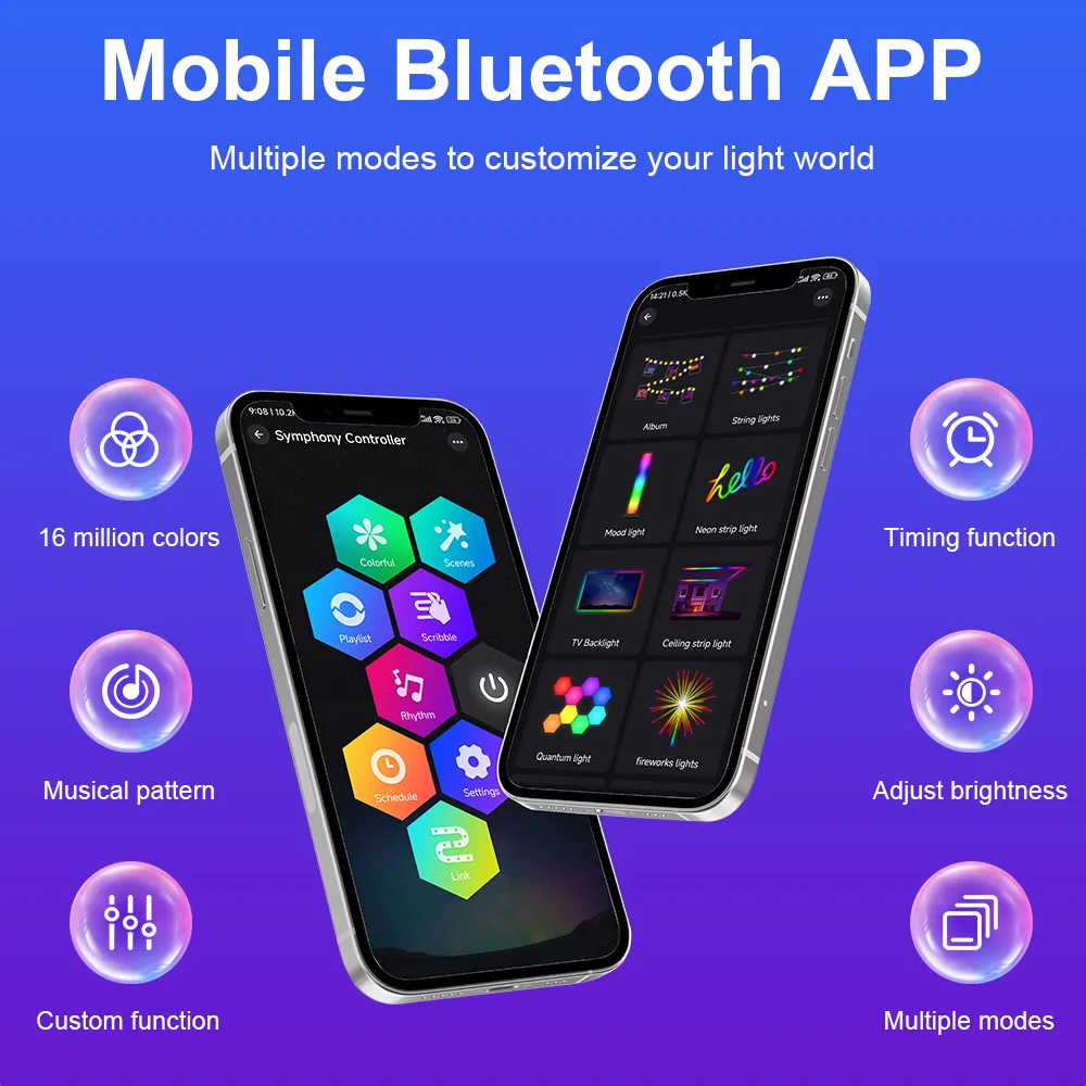 270° RGB LED Light Bars, Mood Lighting with Music Sync – Immersive Gaming Lights for PC, TV, Decoration, Sound Responsive thumbnail 3