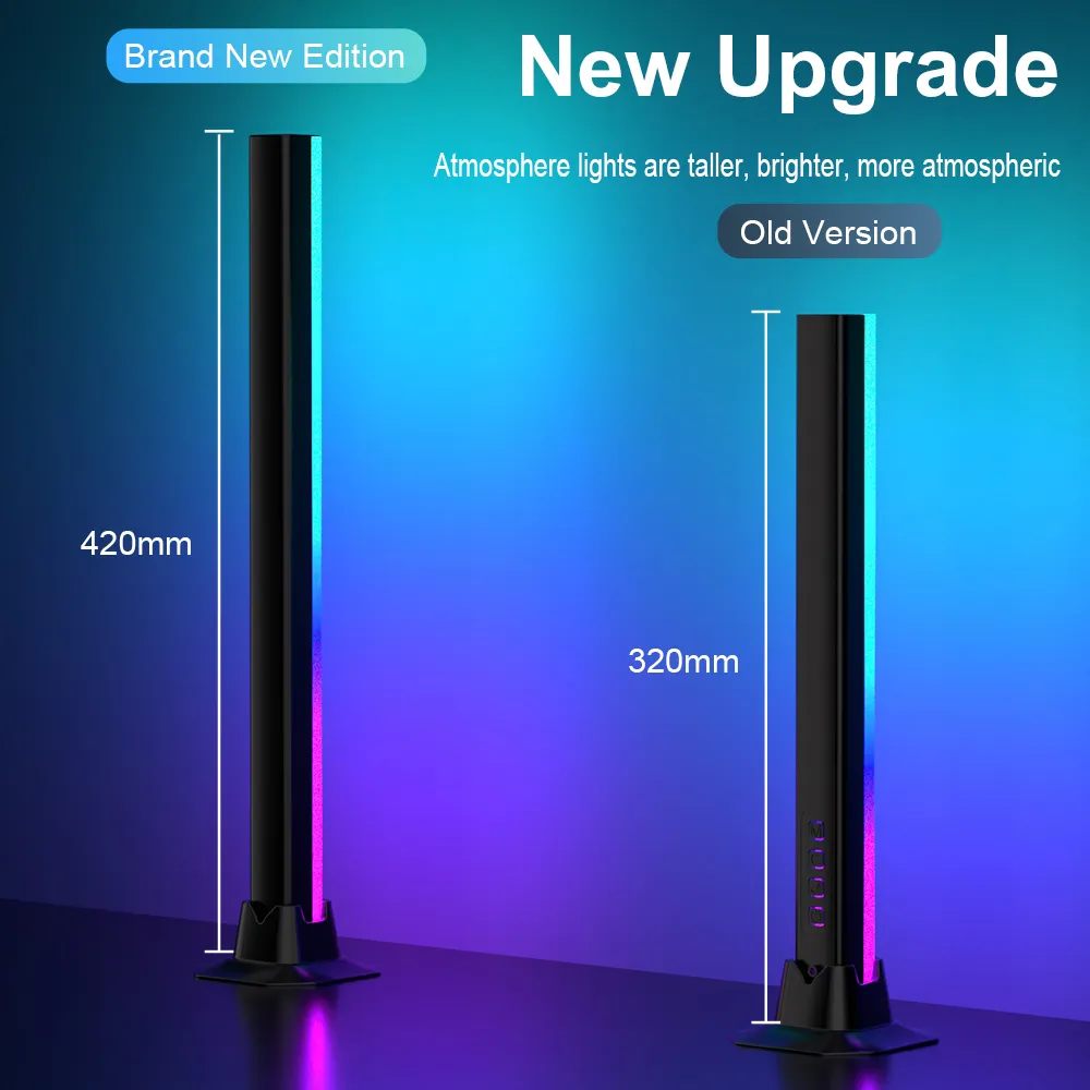 270° RGB LED Light Bars, Mood Lighting with Music Sync – Immersive Gaming Lights for PC, TV, Decoration, Sound Responsive thumbnail 6
